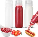 Condiment Porous Squeeze Bottles, Squeeze Bottles for Sauces, Salad Dressing Bottles, Ketchup Bottles Squeeze 3-Pack 14 oz, Syrup Dispenser, Great for Ketchup, Salad, BBQ Sauce, Oil,(14oz 3 pack)