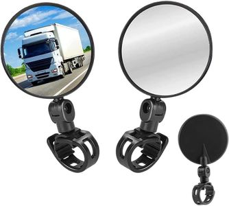 GOTINSN 2 Pcs Bike Mirror, Bicycle Cycling Rear Mirror Rotatable Handlebar Convex Mirror Adjustable 360 Degree Rearview Bicycle Mirrors Shockproof Wide Angle Safety Mirror for Mountain Road Bike