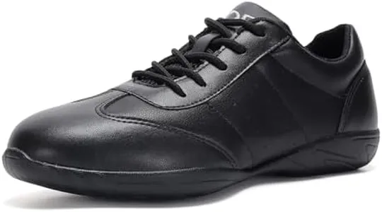 OLORA Cheer Shoes Girls Black Cheerleading Shoes Lightweight Comfortable Dance Athletic Training Tennis Competition Cheerleader Sneakers US Size 3 Little Kid