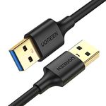 UGREEN USB Cable USB 3.0 A to USB A Cable Type A Male to Male 5Gbps Data Transfer Cord for Hard Drive, TV Box, Xbox, USB Hub, Laptop, DVD Player, Printer, Monitor, NAS, Camera, Sound Bar, 0.5 Meters