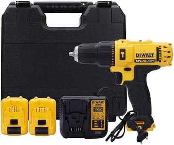 DEWALT DCD716D2 10.8V 10mm XR Li-ion Cordless Hammer Drill Machine with 2x2.0 Ah Batteries with LED Backlight for Home, DIY & Professional Use, 1 Year Warranty, YELLOW & BLACK