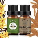 yethious Vanilla Sandalwood Essential Oils for Diffuser & Aromatherapy Pure Natural Organic Vanilla Oils Set - 2PCS 10ML