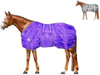 Derby Originals Nordic Tough Closed Front 420D Water Resistant Reflective Winter Horse Stable Blanket 200g Medium Weight, Purple, 90 inch