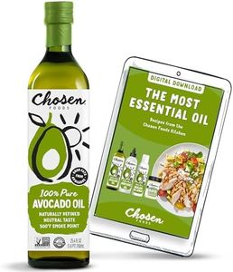 Chosen Foods 100% Pure Avocado Oil for Cooking - 25.4 floz - Rich in Good Fats, Naturally Refined, High Smoke Point, Non-GMO, Soy-Free, Canola Oil-Free, Gluten-Free, Keto + Recipe eBook