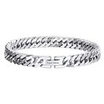 PROSTEEL Personalised Bracelet for Men 8mm 19cm Stainless Wrist Chain Gift for Mens