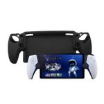 QINOUK Case for Sony PlayStation Portal, Anti-Scratch and Shock-Absorption Protective Soft TPU Cover Case Compatible with Sony PlayStation Portal-Black