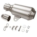 Motorcycle Universal 38-51mm Stainless Steel Exhaust Muffler Slip on Dirt Street Bike Scooter