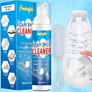 HORSEFISH TOOL Shoe Cleaning Kit, 6.76 Oz White Shoe Cleaner with Brush and Towel, Shoe Cleaner Kit Removes Dirt and Stain, Sneaker Cleaning kit for Suede, Leather, Knit, Boots, Canvas, Fabric