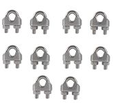 M6 Wire Rope Clip Clamp 304Stainless Steel Cable Clip, U Bolt Saddle Clamp, Wire Rope Cable Clamp, for Rigging Rope and tension cable Garden Tensioning Wire Ropes Industry Household Shipping 10pcs