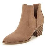 FISACE Womens V Cut Out Ankle Boot 