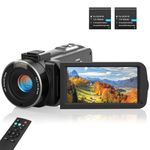 SIXTARY Camcorder 1080P 36MP FHD Vlogging Camera for YouTube, Streaming Video Recording, Video Camera 16X Digital Zoom 3.0" LCD 270° Rotatable IPS Screen with Remote Control