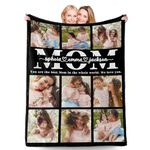 Personalized Mothers Day Birthday Gifts for Mom from Daughter Son Customized Mom Gifts for Wife from Husband Custom Blankets with Collage Photos Anniversary Thanksgiving Christmas Unique Gifts for Mom