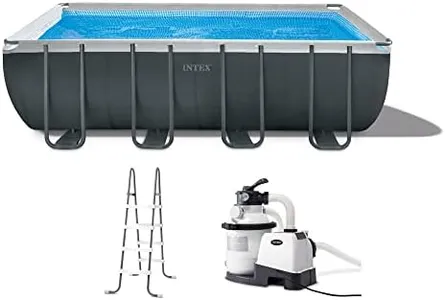 Intex 18' x 9' x 52" Ultra XTR Rectangular Frame Swimming Pool Set with Pump - Above Ground Backyard Large Rectangle Pool with 45-Inch Deep Water