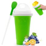 Slushie Maker Cup, Magic Quick Frozen Smoothies Cup Cooling Cup Double Layer Squeeze Cup Slushy Maker, Homemade Ice Cream Maker DIY it for Children and Family