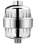 AquaBliss High Output Universal Shower Filter with Replaceable Multi-Stage Filter Cartridge – Transform Itching, Eczema & Acne into Glowing Hair, Nails & Skin Fast - Chrome (1 Pack)