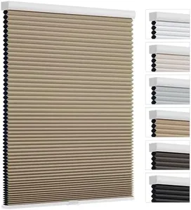 Changshade Blackout Blinds Black Out Shade for Indoor Windows, Cordless Cellular Shades Room Darkening Honeycomb Blinds for Bedroom, Bathroom, Shade Size 72 inch High 55 inch Wide, Brown