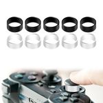 10pcs Joystick Protector, Silicone Invisible Joystick Protective Ring Compatible with Steam Deck Xbox Switch Pro PS5 PS4 Game Controller Accessories (black, white)