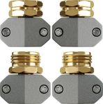 DBR Tech Garden Hose Repair Kit, Male and Female Solid Aluminum Alloy Connectors, Heavy-Duty Rust Resistant Coupler Supports High Water Pressure Systems, 2 Pack