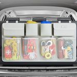 SURDOCA Car Trunk Organizer, 3rd Gen [7 Times Upgrade] Super Capacity Car Organizer SUV, Equipped with Robust Elastic Net, Hanging Car Storage Organizer with Lids, Space Saving Expert