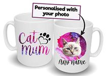 Spoilt Rotten Pets Cat Mum Personalised Photo Mug with Your Cat or Cat's Name's Pet Lovers Custom Name Mug