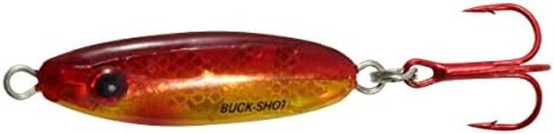 Northland Fishing Tackle Buck-Shot Ice Fishing Rattle Spoon, Super-Glo Goldfish, 3/4 Oz, 1/Cd