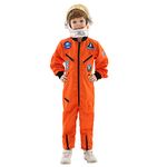 Forever Young Kids Children's Orange Astronaut Space Suit Fancy Dress Costume (8-10 years)