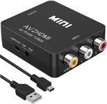 Uplayteck 1080P RCA AV Composite Out to HDMI Adapter Audio Video Converter for PAL NTSC3.58 NTSC4.43 SECAM PAL/M PAL/N TV Compatible with PS2 PS3 PS4 N64 STB VHS VCR DVD Player(Not HDMI to AV RCA)