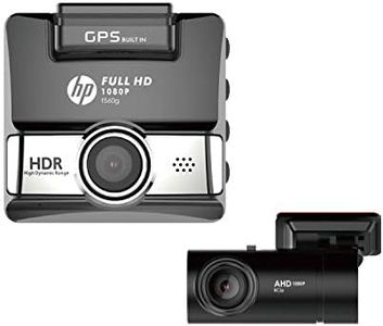 HP F560G Full HD 1080P Dual Dash Cam, 1080P Dash Cam Front and Rear, Built-in GPS and G-Sensor, ADAS, Wide Angle Sony Starvis Night Vision Car Dash Camera, Parking Mode, Mini Dash Camera for Cars