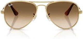 Ray-Ban Unisex's Rb3925 Aviator Max Sunglasses, Gold/Clear Gradient Brown, 62 mm