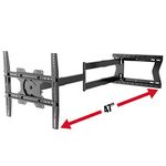 Physix 2120 Long arm TV Wall Mount for 42-75 inch Screens, Extra Long Extension up to 47 inch, Heavy-Duty TV Mount Holds up to 88 lbs, Full-Motion, Swivels up to 180°, Max. VESA 400x400