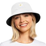 KQueenStar Women Bucket Hat - Packable Print Summer Hats Ladies Reversible Fisherman Sun Hat Beach UV Protection