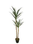 Tradala 4ft 130cm Tall Large Lush Green Artificial Yukka Tree | Indoor Home House Décor | For Living Room Bedroom Home Office