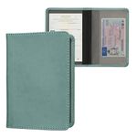 kwmobile Registration and Insurance Holder - Car Document Holder for Vehicle Documents and Cards - PU Leather - Arctic Night