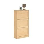 SoBuy FSR137-L-J 3 Flip Drawers Shoe Cabinet Storage Cupboard Organizer Unit