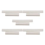 BQLZR White Blank Bone Nut and Bridge Saddle for Acoustic Guitar Classical Guitar DIY Accessories Pack of 5