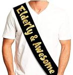Elderly and Awesome Glitter Sash - 