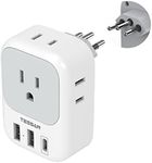 TESSAN Brazil Power Adapter, US to 