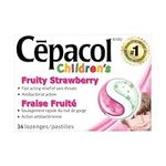 Cepacol Children's Fruity Strawberry, Sore Throat lozenges 36 count