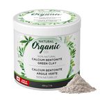 Bentonite Clay Powder by Natural Organic Co. | Healing Clay Mask for Face, Skin, Hair, Teeth & Body | Deep Pore Cleanser, Detox & Acne Treatment | 100% Pure Calcium Bentonite | 1LB