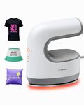 xTool Mini Heat Press Machine - Ultra Light Portable Small Heat Press with 200K NTC Faster Heating & 4-Layer Protection, Mini Iron for Crafting, T-Shirts, Shoes, Hats, DIY Heating Transfer Projects