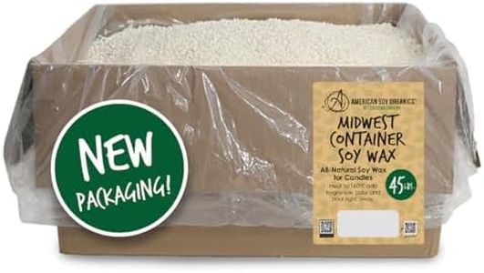 American Soy Organics 100% Midwest Soy Wax Beads, Candle Wax, 45 lbs