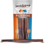 Jack&Pup Bully Sticks 12 Inch, Premium Grade Long Lasting Dog Bully Sticks for Large Dogs Aggressive Chewers - Natural Bully Sticks Odor Free 12" Large Bully Sticks for Medium Dogs (Bully Stick-10 pk)
