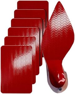 XYBYISON Red Bottom Shoe Protectors - Non-Slip Sole Guards for Slippery Floors | Anti-Slip Traction Pads to Repair & Protect Worn Outsoles, Prevent Leaks | Premium Silicone (6Pcs Red Stripe, 6"x4")