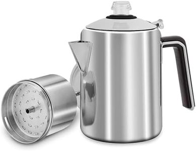 Hillbond 9 Cup Percolator Coffee Pot, Stainless Steel, Outdoor Camping, 72.0 fl oz