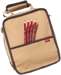 Derwent 2300671 Carry-All Bag, Canvas, 130 Pencil Plus Accessory and Sketchbook Storage Capacity, Professional Quality, Brown