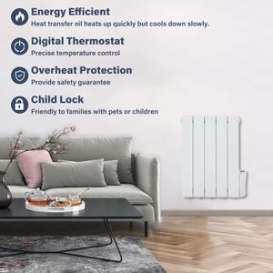 BTGGG 900W Electric Oil Radiator Heater – Portable Home Heating