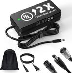 UL Certified 54.6V 3A Faster ebike Charger for 48V Lithium Batteries - with Auto Shutoff, Intelligent Temperature Control, V0 Fireproof Case, Compatible with TST, ESKUTE Electric Bikes