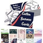 100PCS Custom Business Cards Printable Personalized Business Cards with Logo Name Picture Customized Personal Business Cards Business Supplies for Small Business, 3.5"×2" Barbering Templates