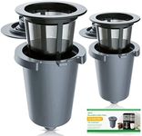 2PCS Reusable Coffee Filter Cups, Compatible with SS-RFC Single Serve Brewer Coffe maker, Gray Home Barista Filter Cup, BPA-Free Refillable Cup Coffee Filter