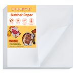 Bouiexye 120 Pieces White Butcher Paper Precut 12 x 11 Inch Square Meat Sheet No Wax Thicken Disposable Sheets for Wrapping Meat Sublimation Heat Press